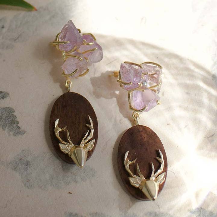 Woodside Doe Dangle Earrings for wholesale by Studio Anai