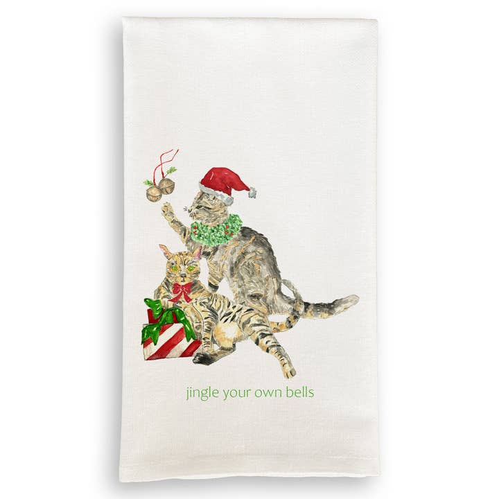 French Graffiti - Venta al por mayor Paños de cocina - Gatos Jingle Bells