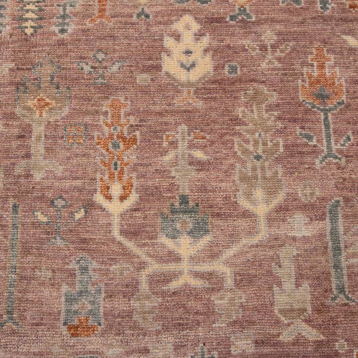 Aesthetic Homes LLC - Wholesale Area Rug - 8x10 Pink Gray Tree of Life Oushak Wool Rug p-93273