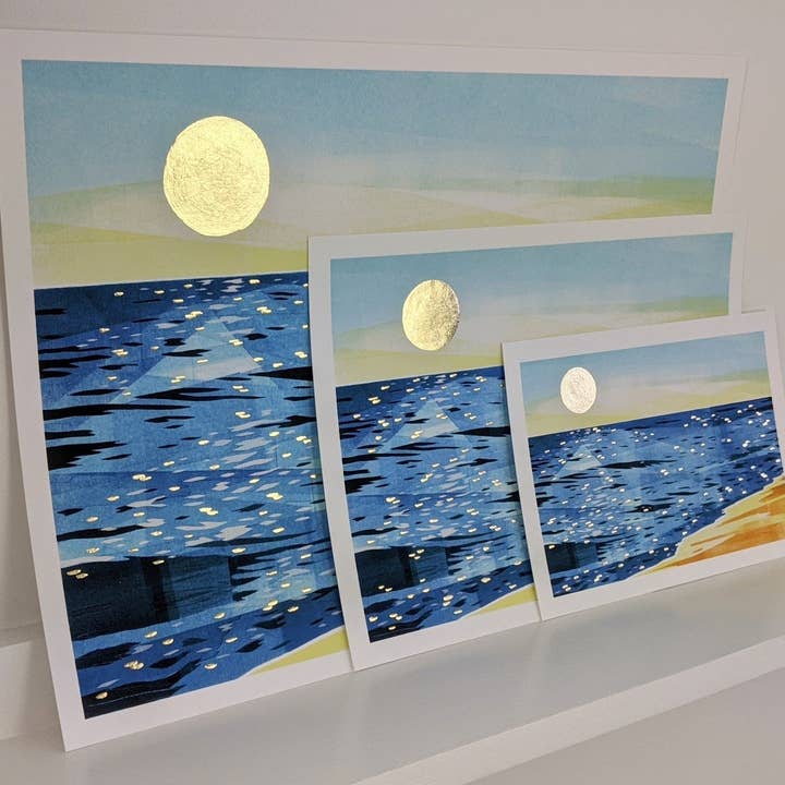 Slow Sunday - Wholesale Art Print - ‘Golden Hour 2’ Beach Scene Fine Art Print6