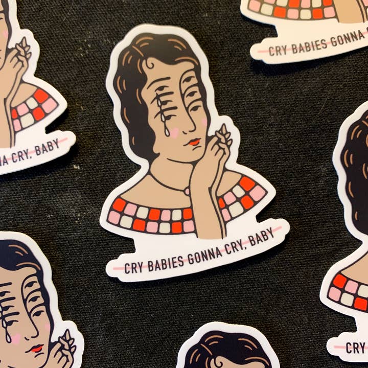 Houndstooth Design + Supply Co - Wholesale Sticker - Cry Baby Sticker