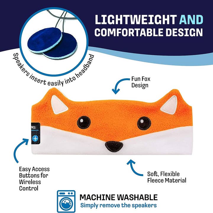 CozyPhones - Wholesale Stuffed/Plush Toy - Kids & Baby - CozyPhones Kids Headband Headphones - Case of 12 FOX1