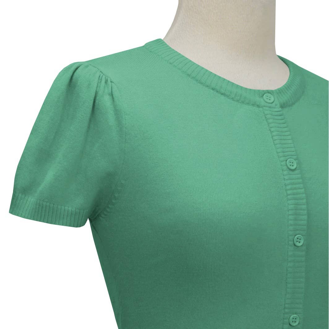 Mak - Vente Cardigan – femme - Cardigan court à col rond à manches courtes CB053641