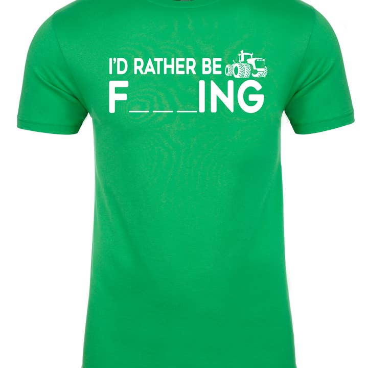 Camiseta divertida unisex I'd Rather Be Farming para venta al por mayor de Wi-Wear