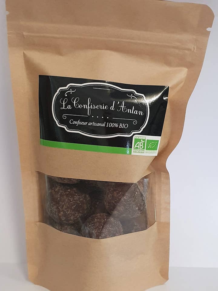 Ginger cubes covered with chocolates - 170 gr - organic for wholesale by La confiserie d'antan 100%bio