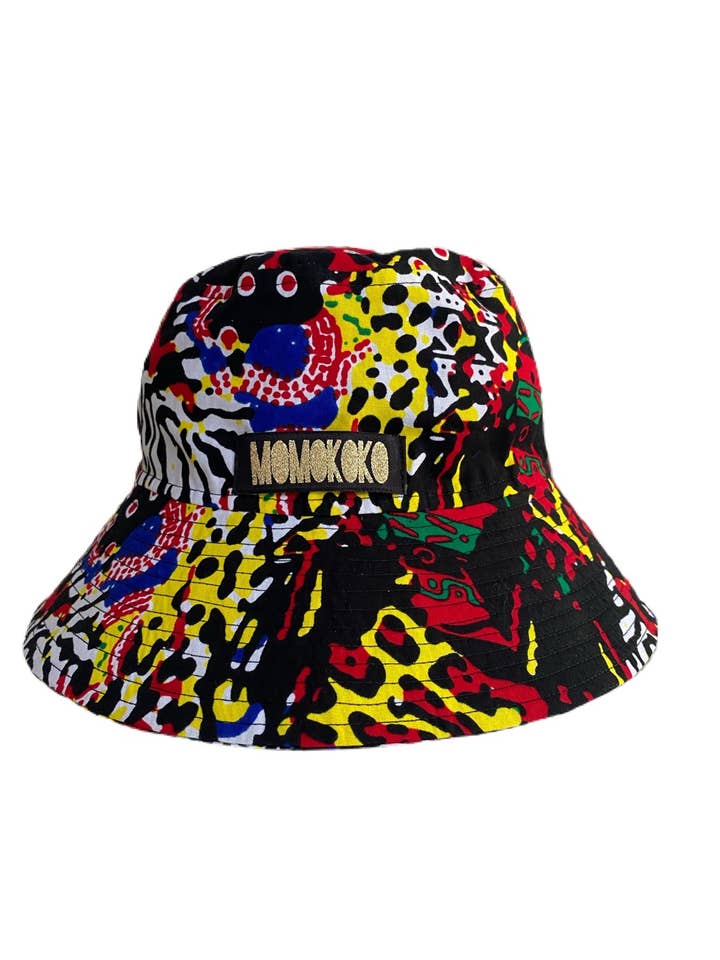 Animal Print Cotton Bucket Hat for wholesale by MOMOKOKO