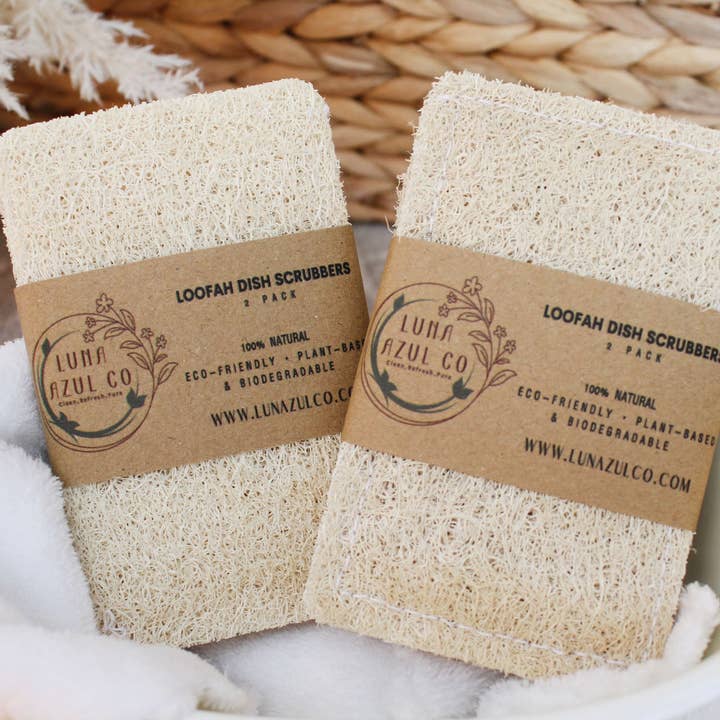 Luna Azul Co - Wholesale Loofah - Loofah Dish Scrubber 2 Pack7