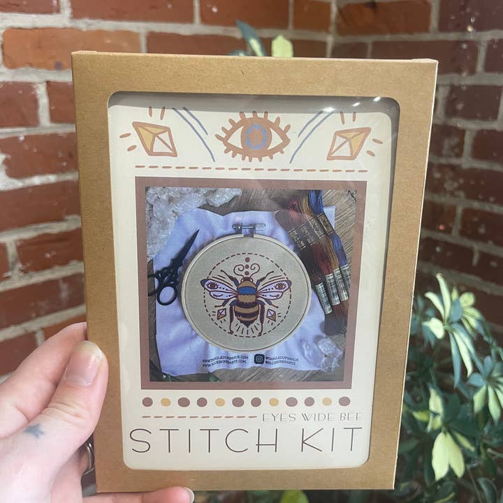 Tangled Up In Hue - Wholesale Embroidery/Cross Stitch Supplies - DIY Stitch Kit - Winking Bee Embroidery Kit5