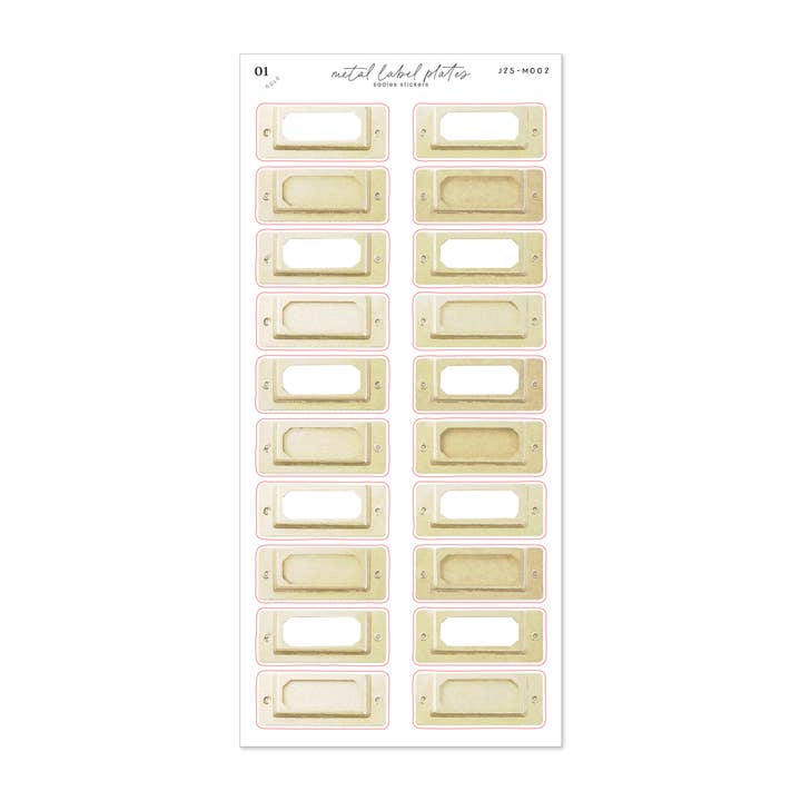 Guldmetalletiketter • Journal-klistermärkesark för wholesale av Sadie's Stickers