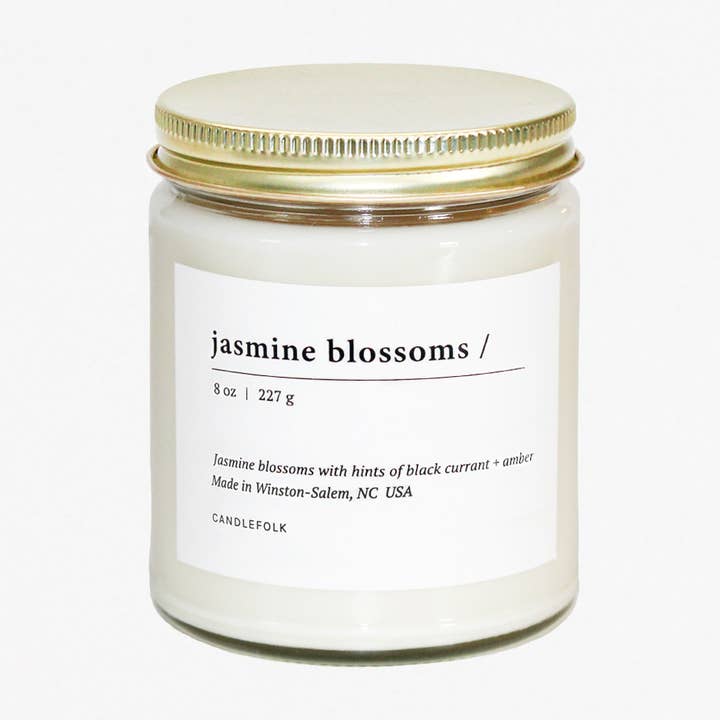 Jasmine Blossoms - 8 oz Soy Candle for wholesale by Candlefolk