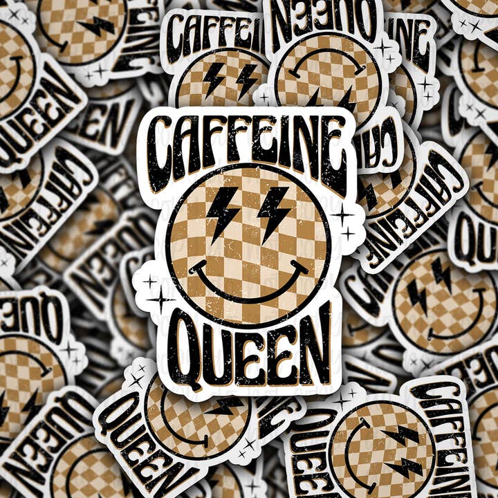 Caffeine Queen Die cut sticker 3-5 Business Day TAT for wholesale by It's Transfer Time