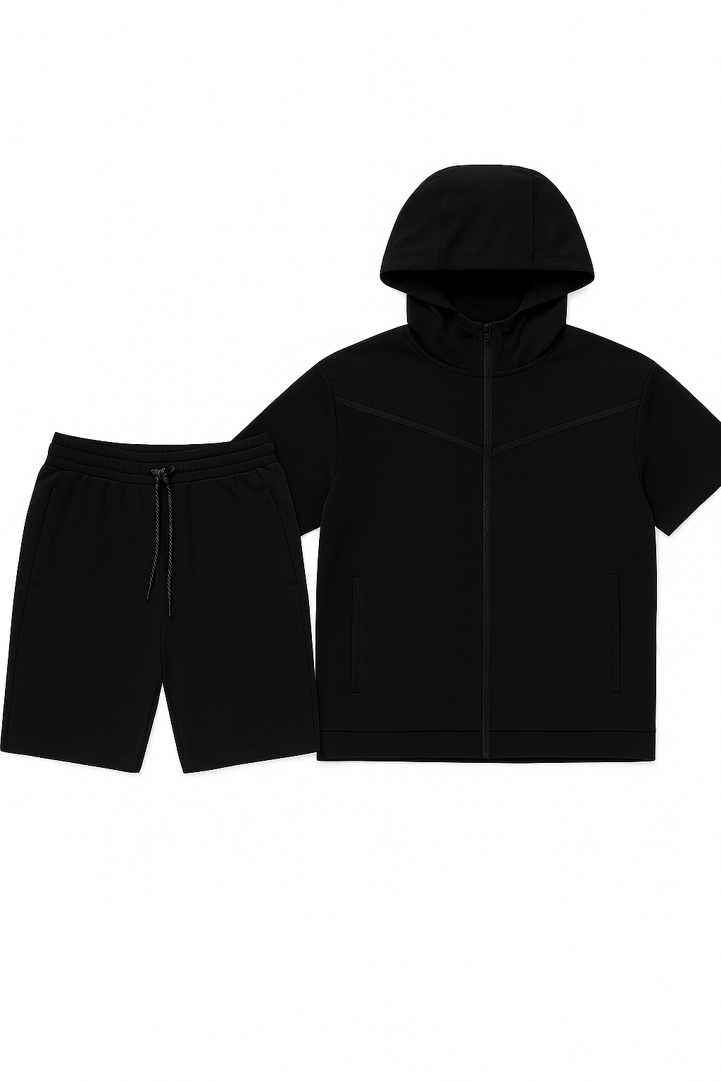 Amorica NYC - Wholesale Activewear Set - Men's - Men’s TechFlex Hooded Zip-Up Short Set5