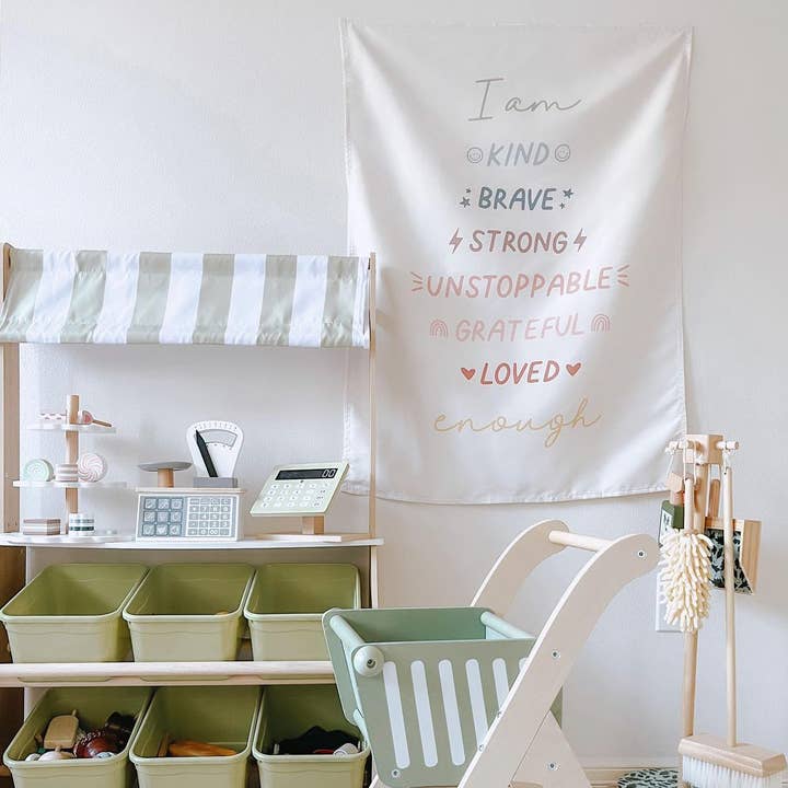 Cherrypick - Wholesale Banner - Kids & Baby - Affirmations Banner (Muted Rainbow) - Kids Wall Hanging