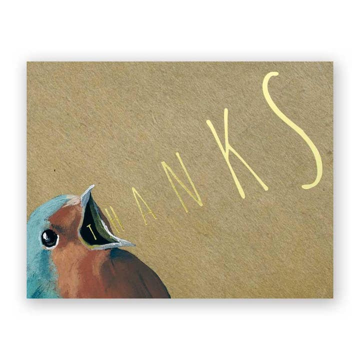 The Mincing Mockingbird - Venta al por mayor Tarjetas de agradecimiento - Tarjeta de felicitación Yelling Thank You, juego de 8