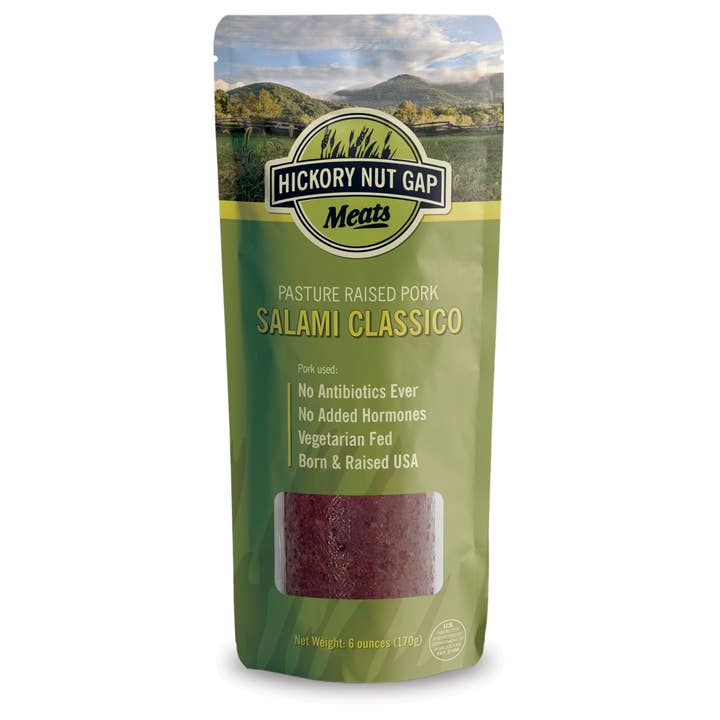 Hickory Nut Gap Classico Salami 6oz (Case of 12) for wholesale by Hickory Nut Gap