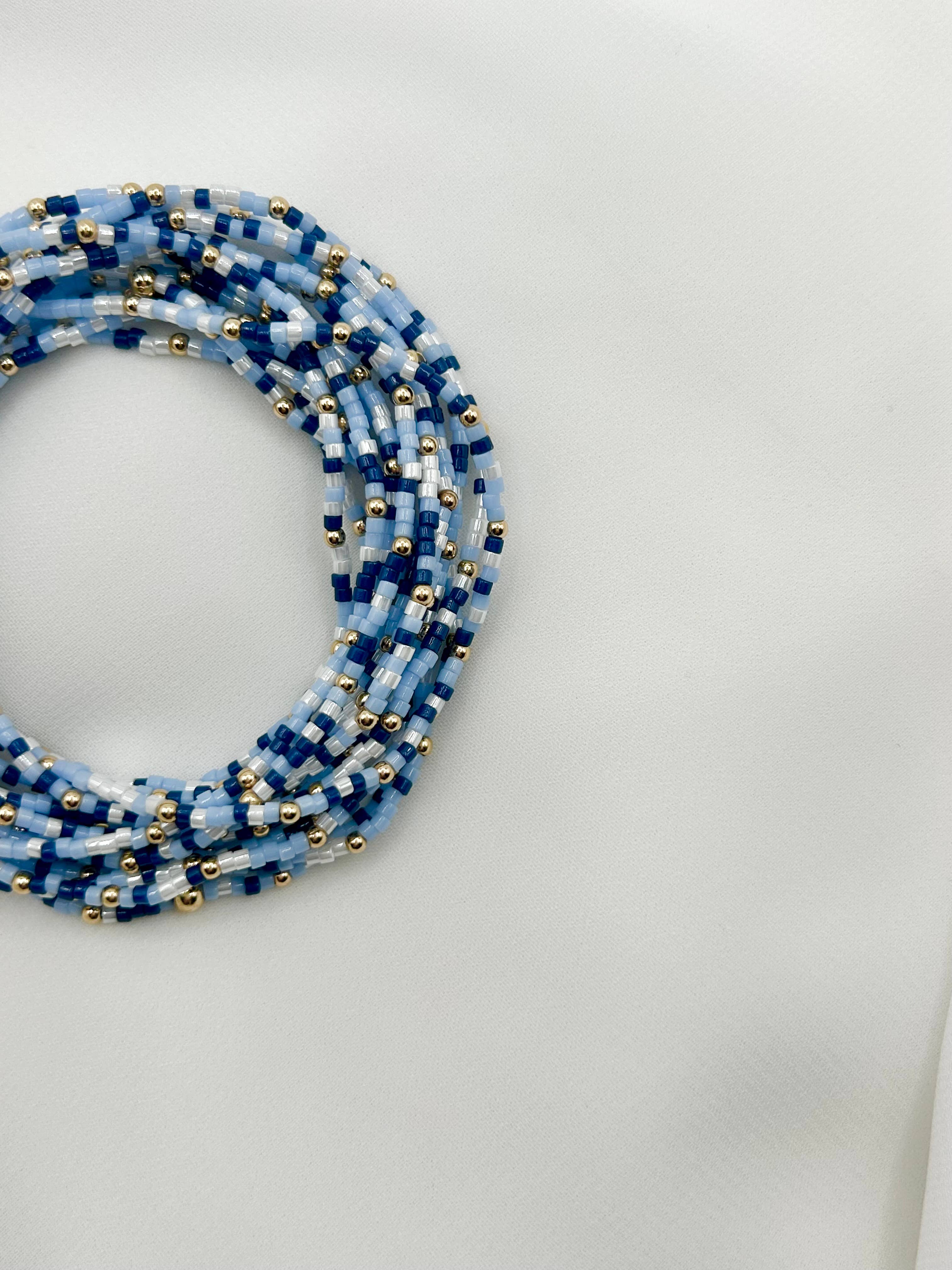 Back Bay Bead Company - Wholesale Beaded Bracelet - Game Day Bracelets Seed Bead Gold Filled Stretch Bracelets 20