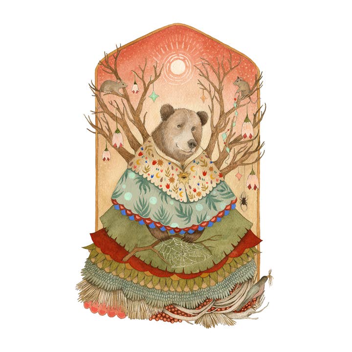 8"x10" Print - Woodland Witch of Webs for wholesale by Polanshek of the Hills