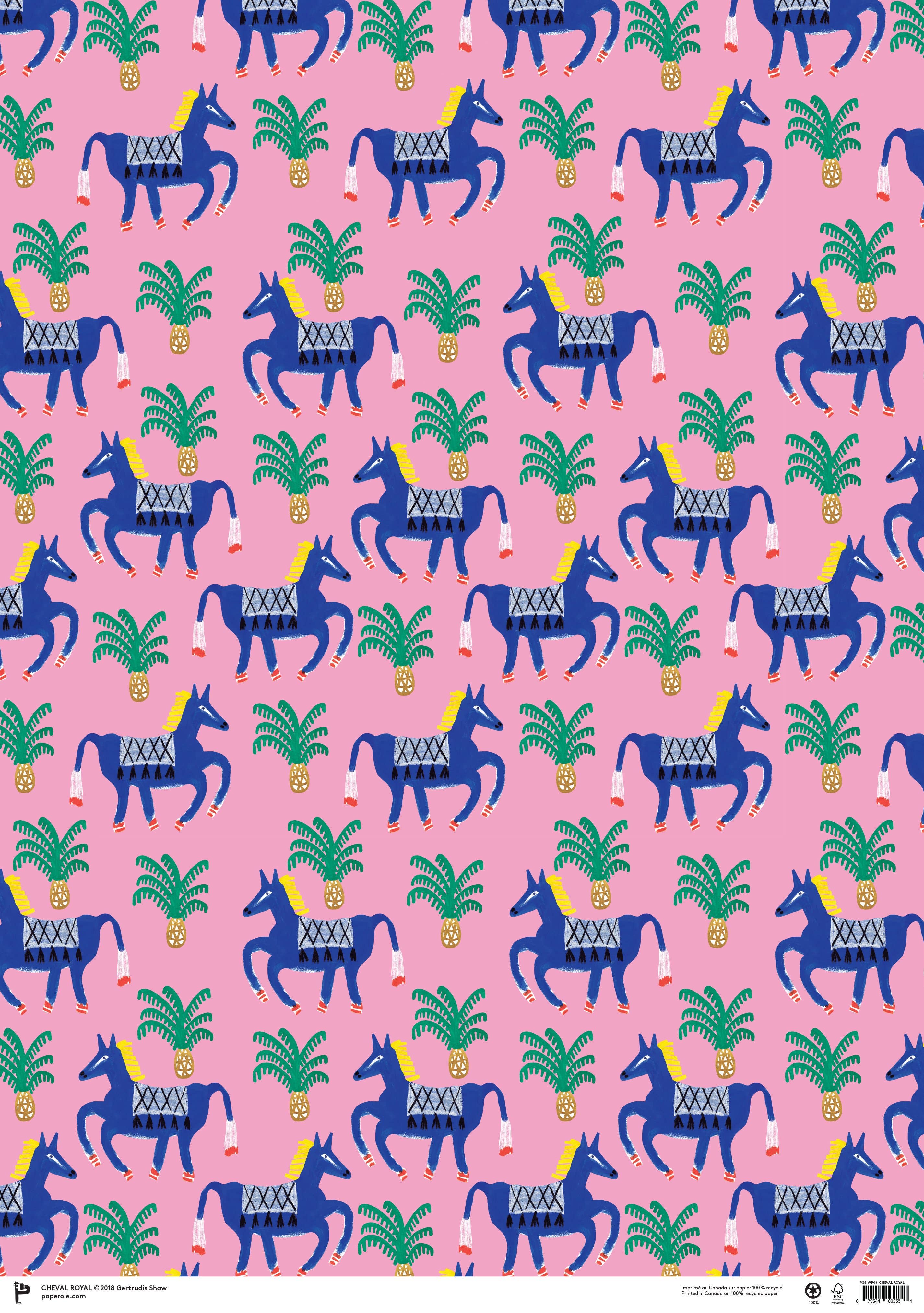 Paperole - Wholesale Flat Wrap - CHEVAL ROYAL – Wrapping Paper1