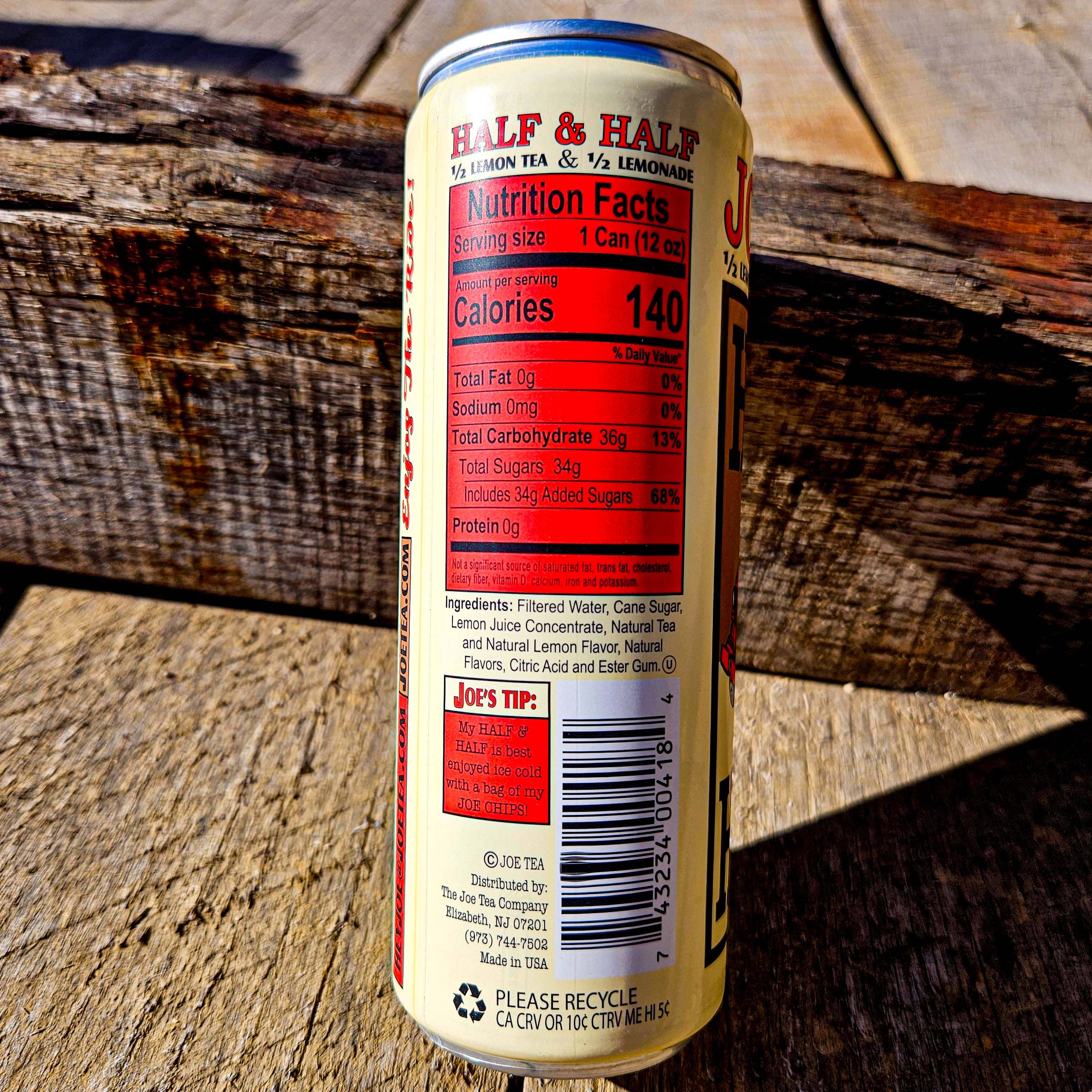 Joe Tea & Joe Chips - Wholesale Iced Tea - Half and Half - Cane Sugar - 36 Pack, Cans1