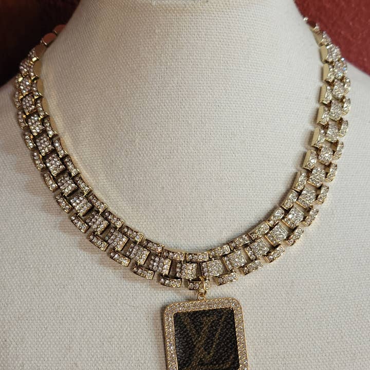 Upcycled Always & Forever accessories - Wholesale Pendant/Charm Necklace - Upcycled authentic LV Necklace