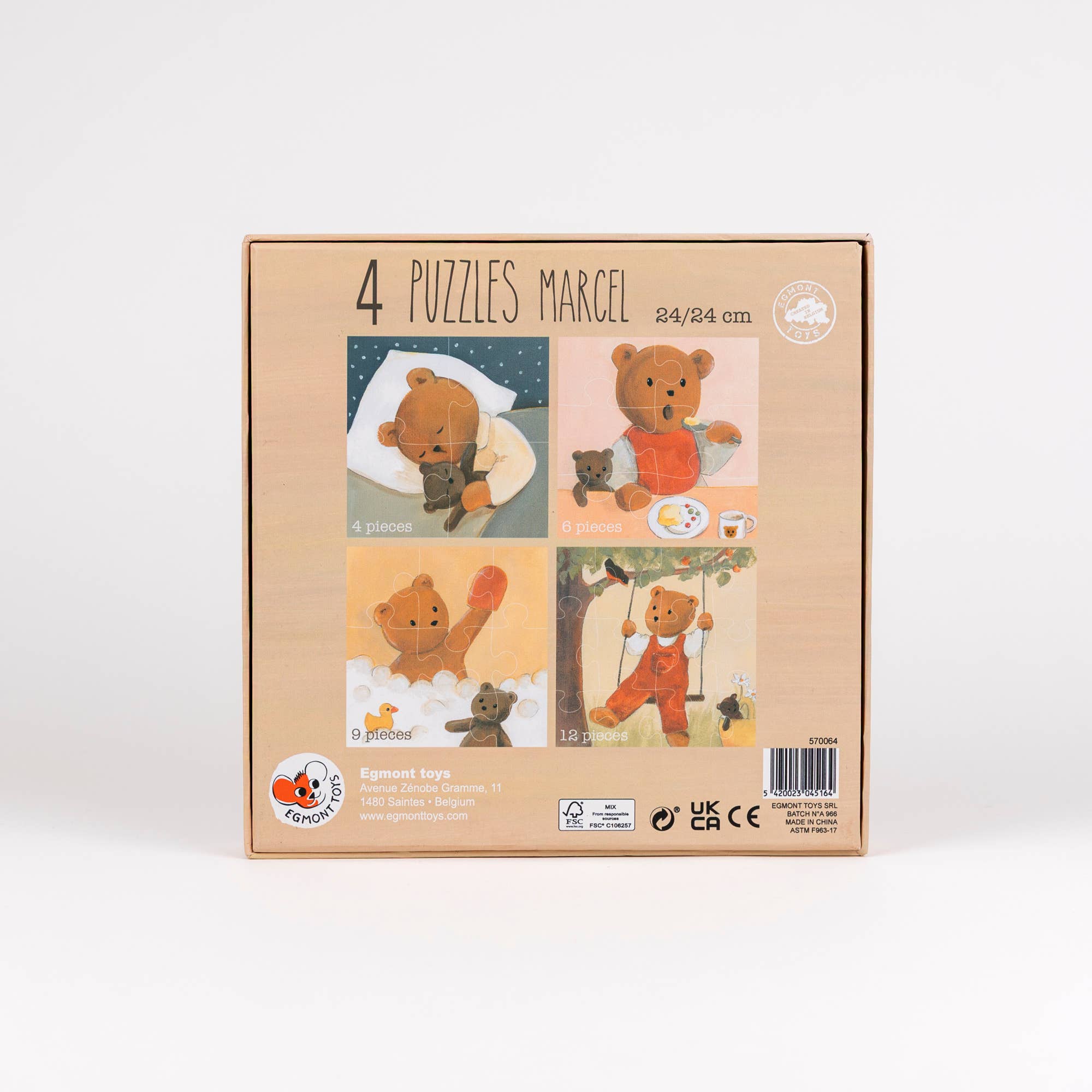 Egmont - Wholesale Puzzle - Kids -  4 Puzzles Marcel13