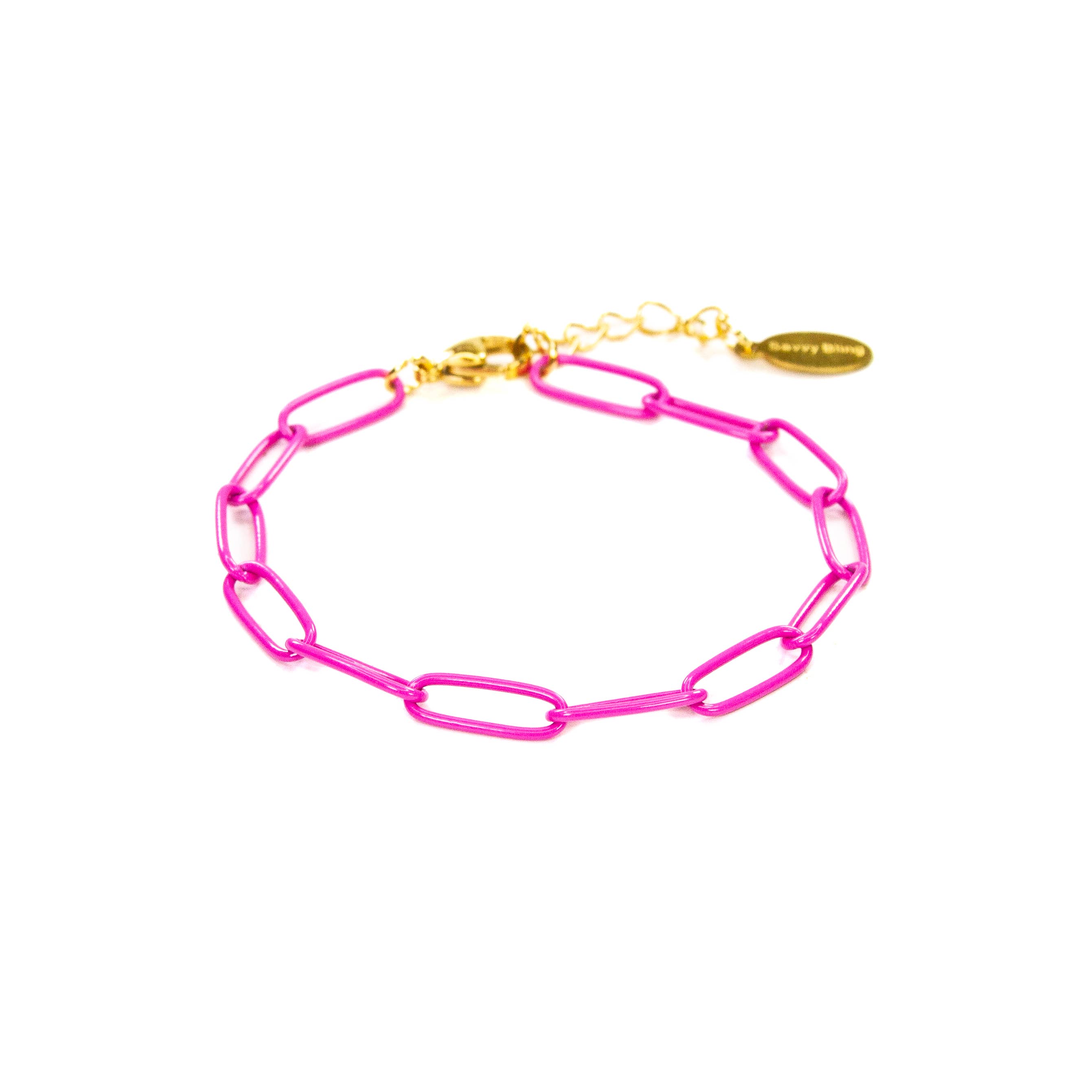Savvy Bling - Wholesale Link & Chain Bracelet - Enamel 16+ Colors paperclip chain link bracelet29