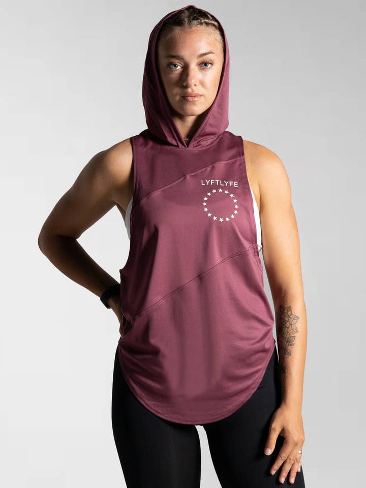 Dominance Women's Sleeveless Hoodie for wholesale by Lyftlyfe Apparel
