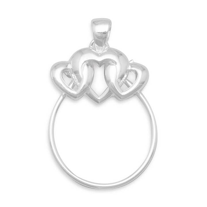 Ciondolo porta ciondoli a 3 cuori per la vendita all'ingrosso da parte di Silver Stars Collection