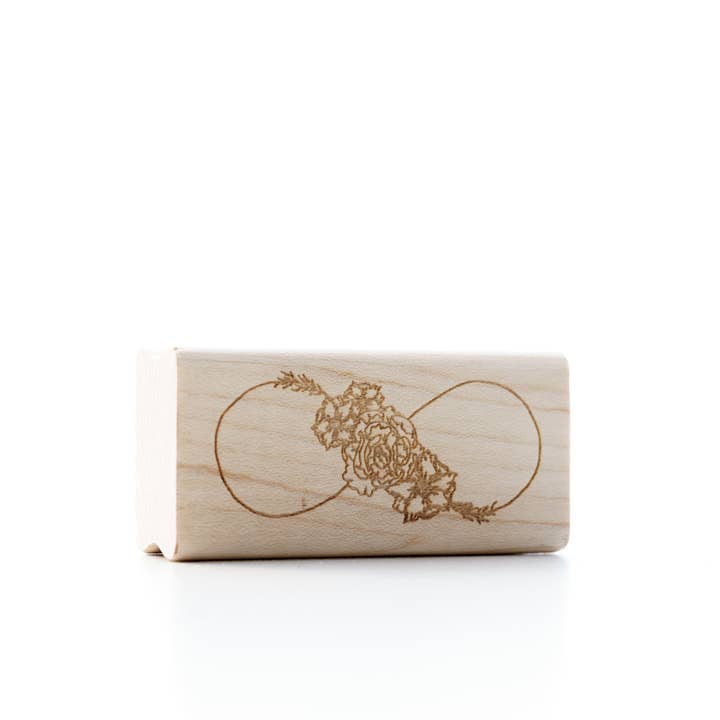 Paper Sushi - Wholesale Rubber/Decorative Stamp - Floral Infinity Rubber Stamp