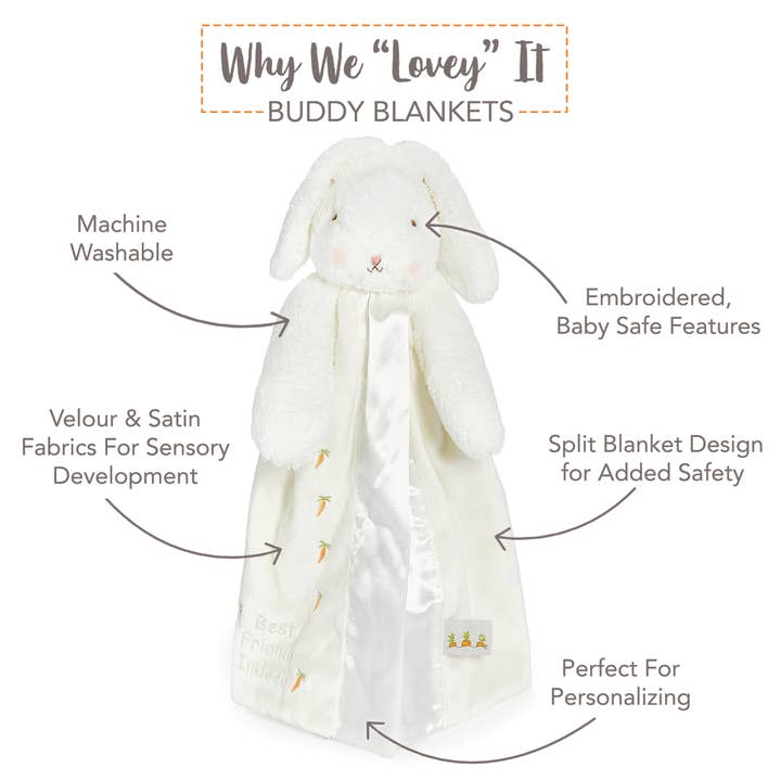 Bunnies By the Bay - Wholesale Security/Cuddle Blanket - Baby - Bun Bun Buddy Blanket2