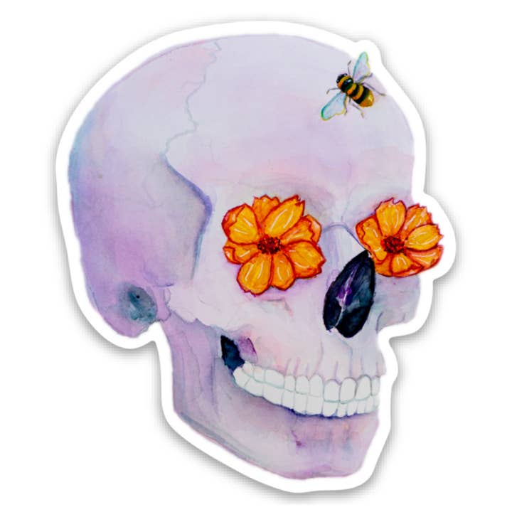 Cosmo Skull Sticker for wholesale by Haphazard Rose