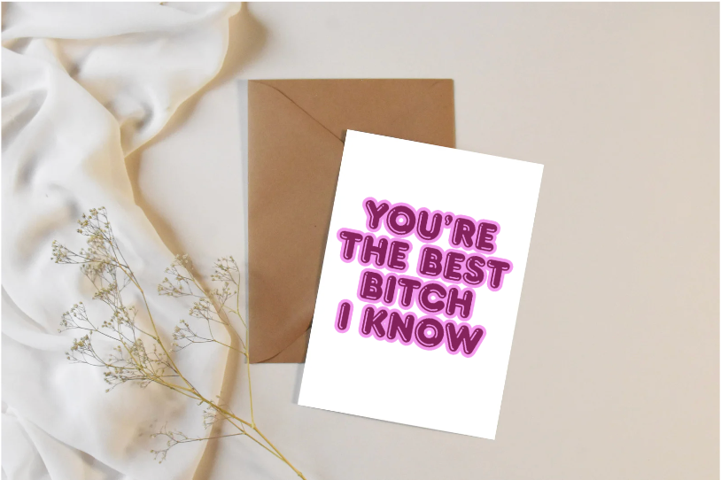 Party Collective - Wholesale Friendship Card - You're The Best Bitch I Know Card3