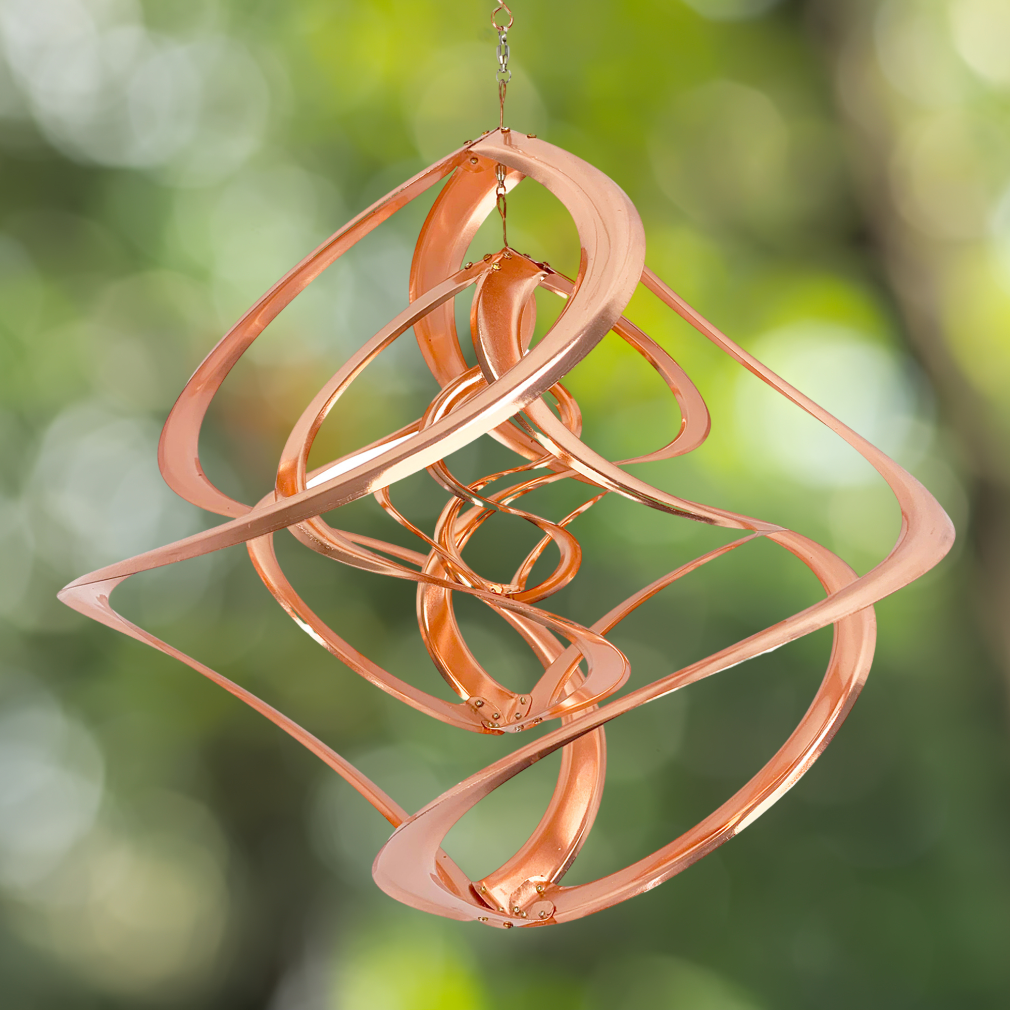 RCS Gifts - Wholesale Wind Spinner - Copper Triple Helix Cosmix Garden Spinner - 20"3