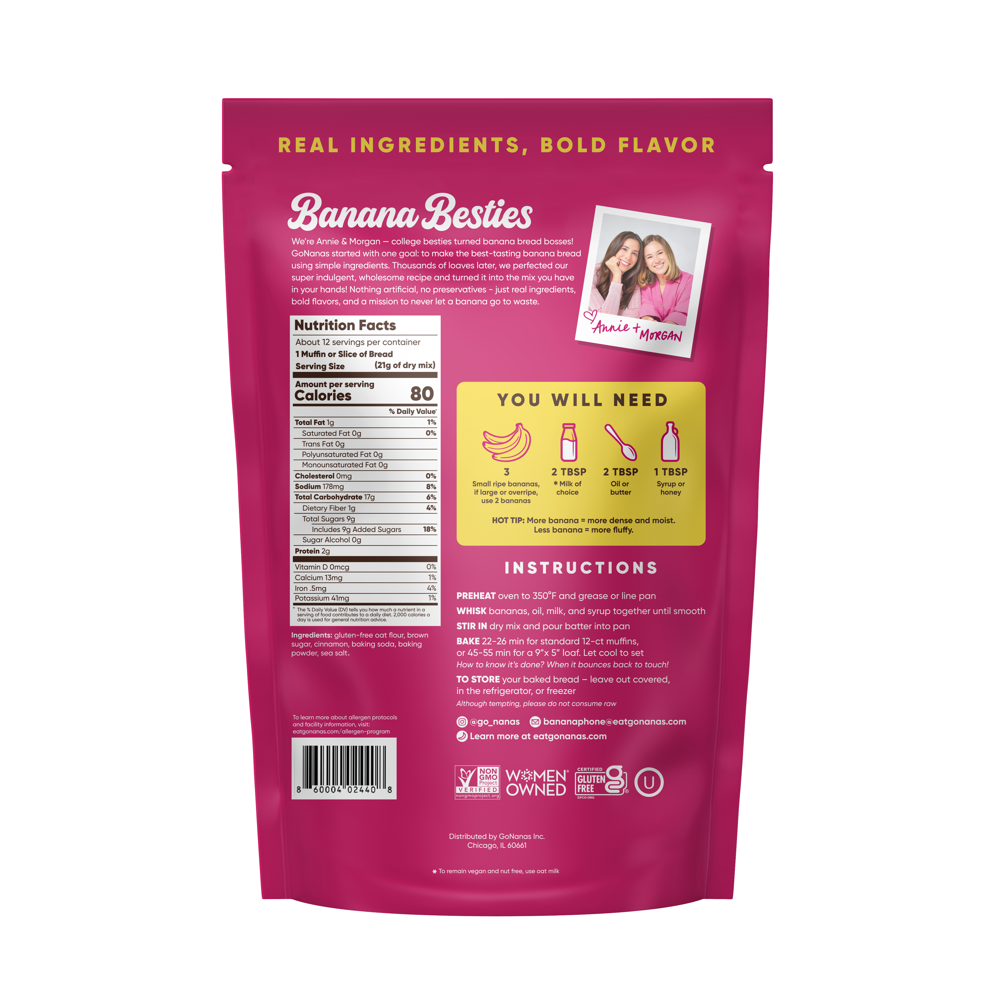 GoNanas - Wholesale Bread Mix - Original Banana Bread Mix1