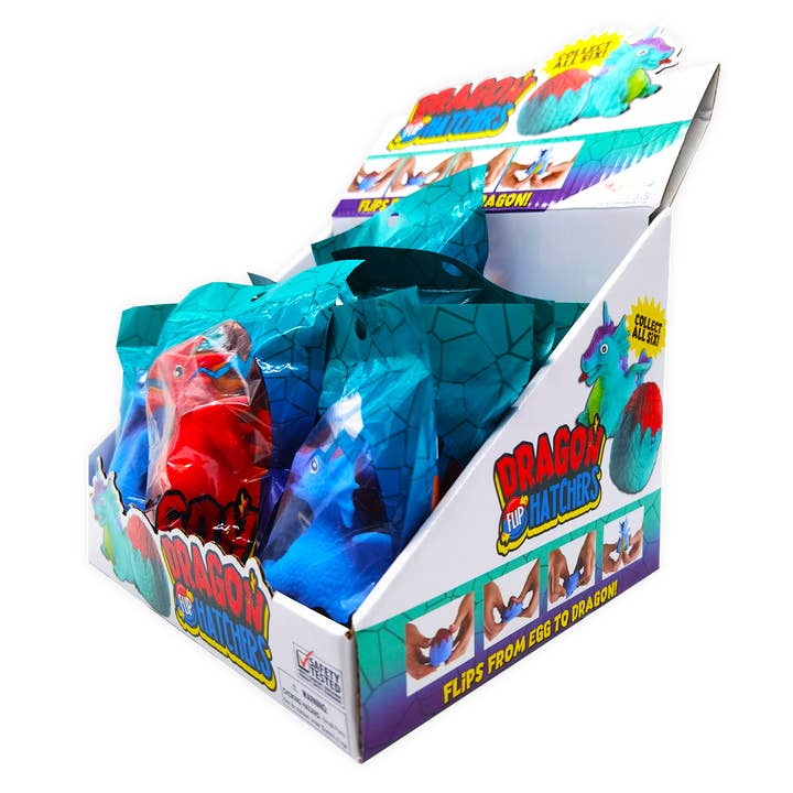 Novelty Brands - Wholesale Squishy Toy - Kids & Baby - Dragon Hatchers Flip Squeeze Toy Assortment - 12/Display4