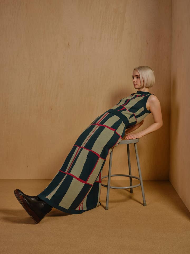 The Endery - Wholesale Skirt - Women's - Piet Knit Jacquard Skirt - Cinchona2