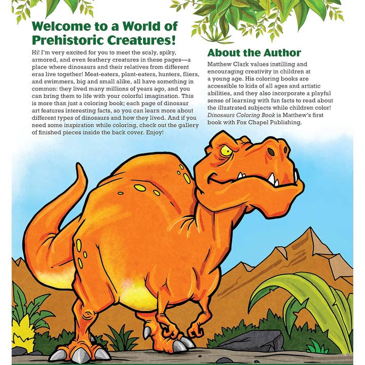Fox Chapel Publishing - Wholesale Coloring Book - Kids & Baby - Dinosaurs Coloring Book - Perfect for Dinosaur Loving Kids!1