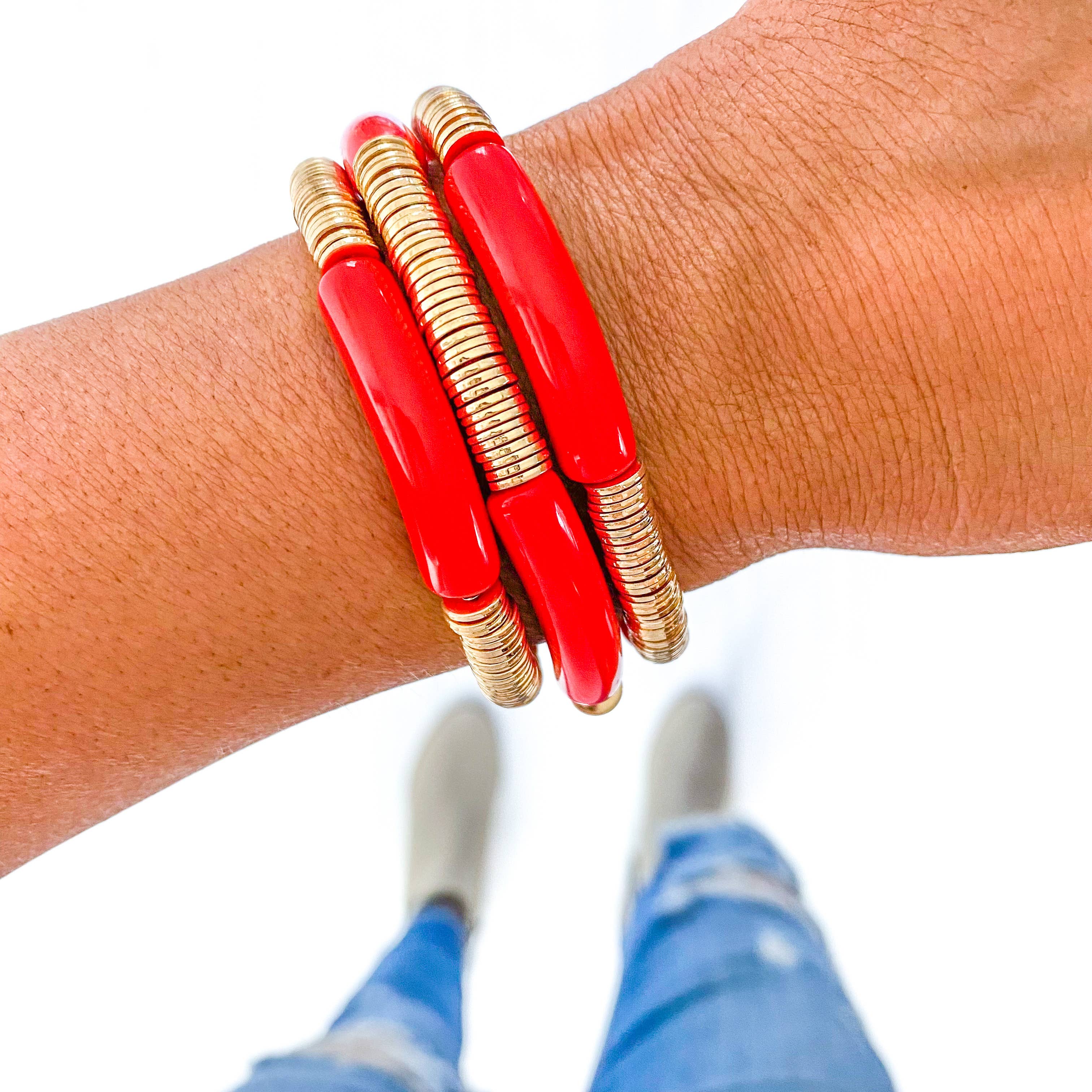 Savvy Bling - Venta al por mayor Juegos de joyas - Pulseras y collares rojos para el Día del Juego28