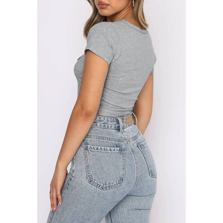 Elings - Wholesale T-Shirt - Women's - Leopard Print Star Crew Neck Slim Fitted Shirt8