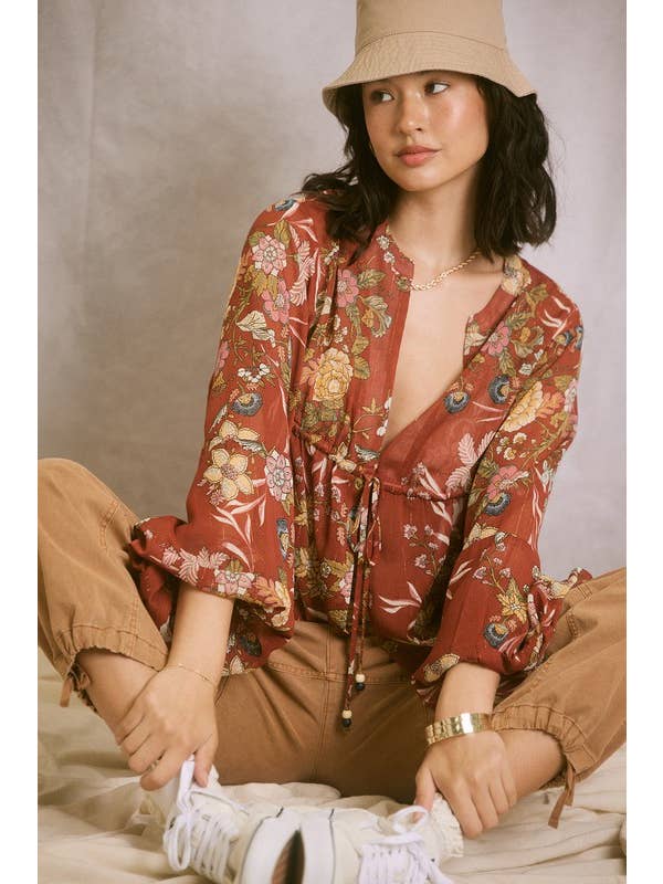 Auburn Chiffon Lurex Top for wholesale on Faire9