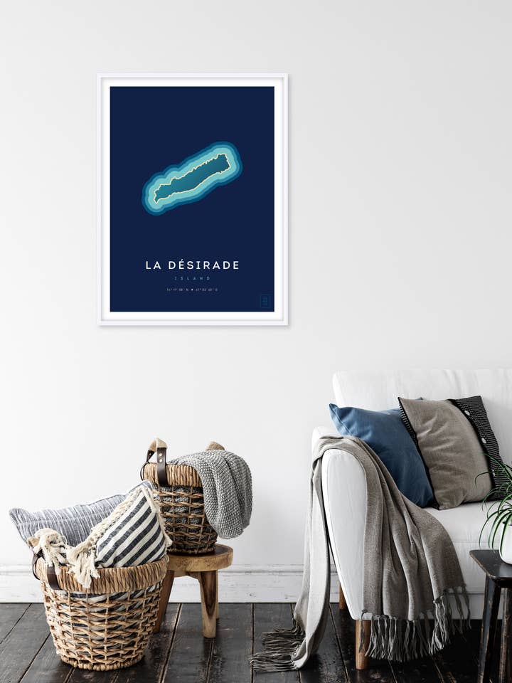 Desirade Island poster for wholesale by ikonik