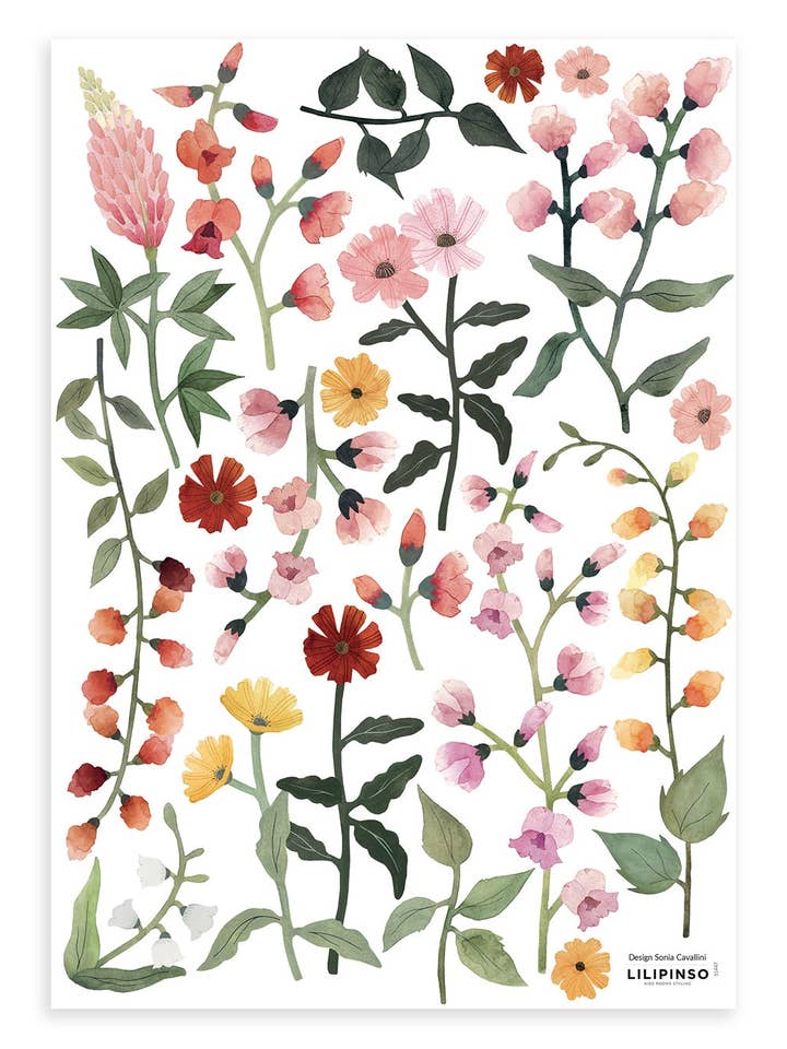 Queyran - Adesivos de Parede de Flores Encantadoras por atacado de LILIPINSO