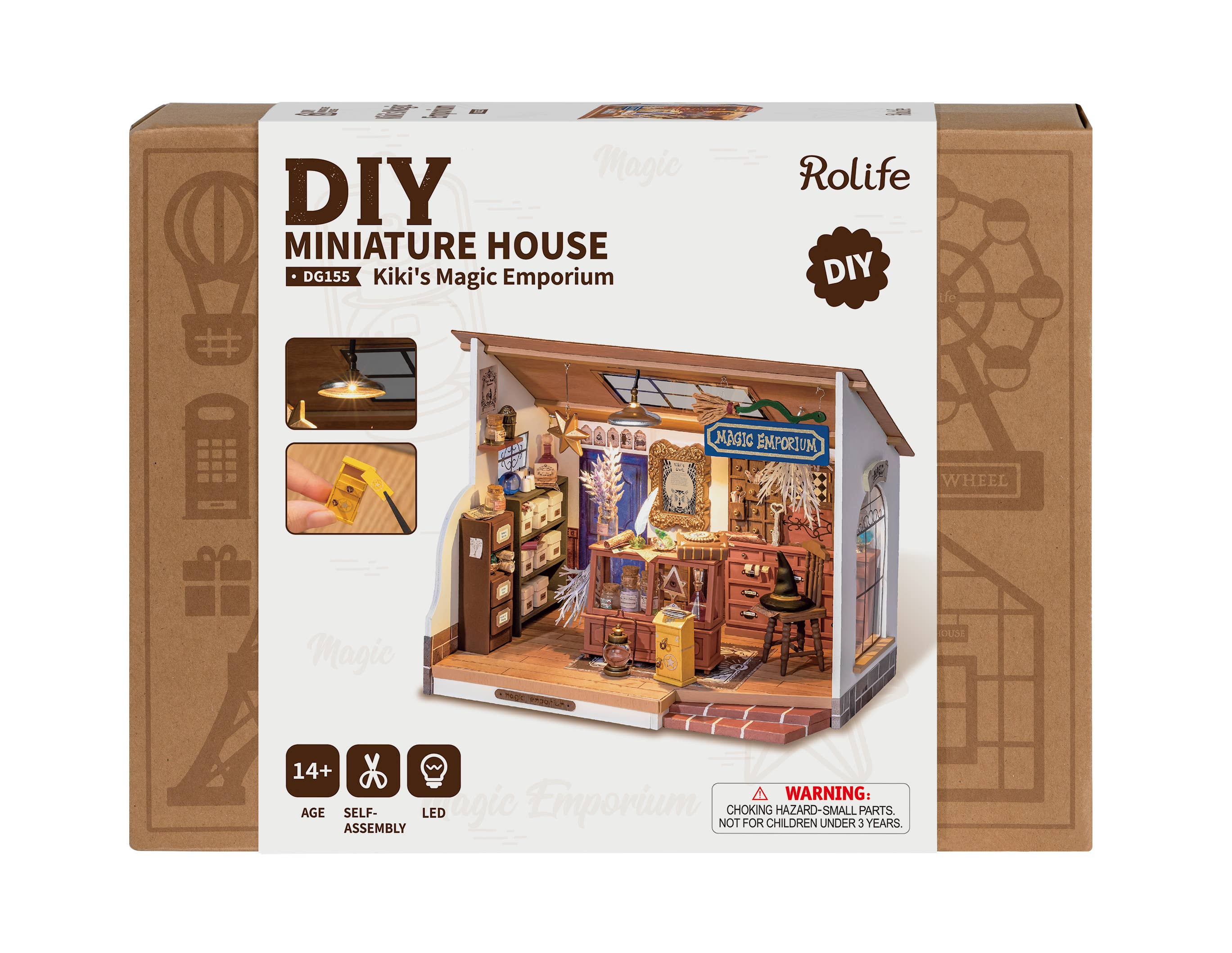 Robotime - Wholesale DIY Craft Kit - DG155 Kiki's Magic Emporium DIY Miniature house Wooden14