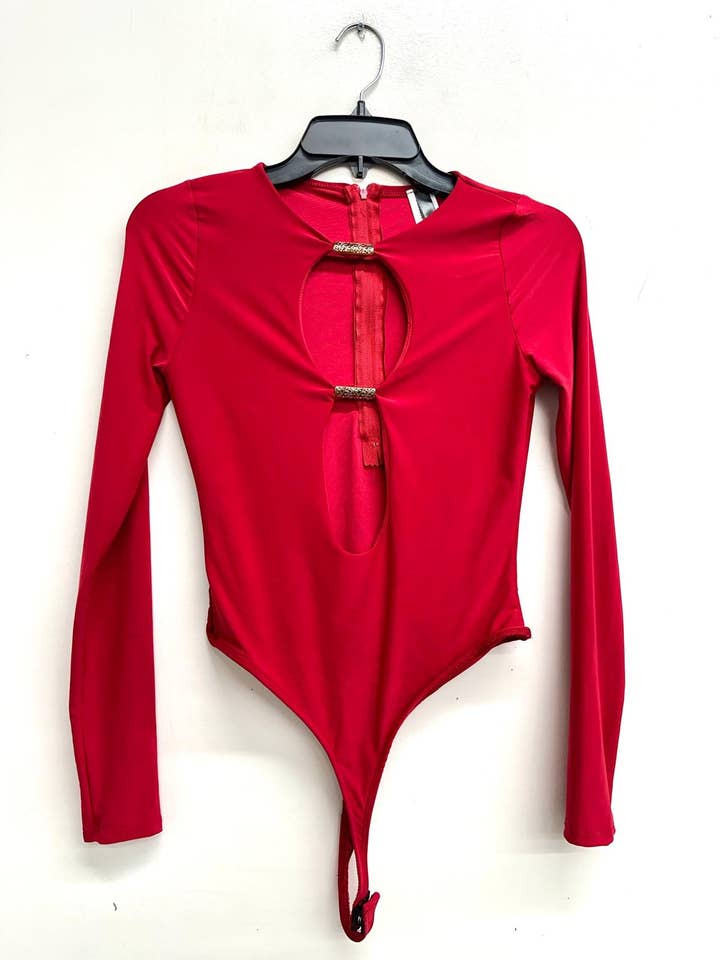 Uptown Apparel - Wholesale Bodysuit - Women's - J8092 VENECIA DOUBLE LINED BODYSUIT WITH CUT OUTS, METAL8