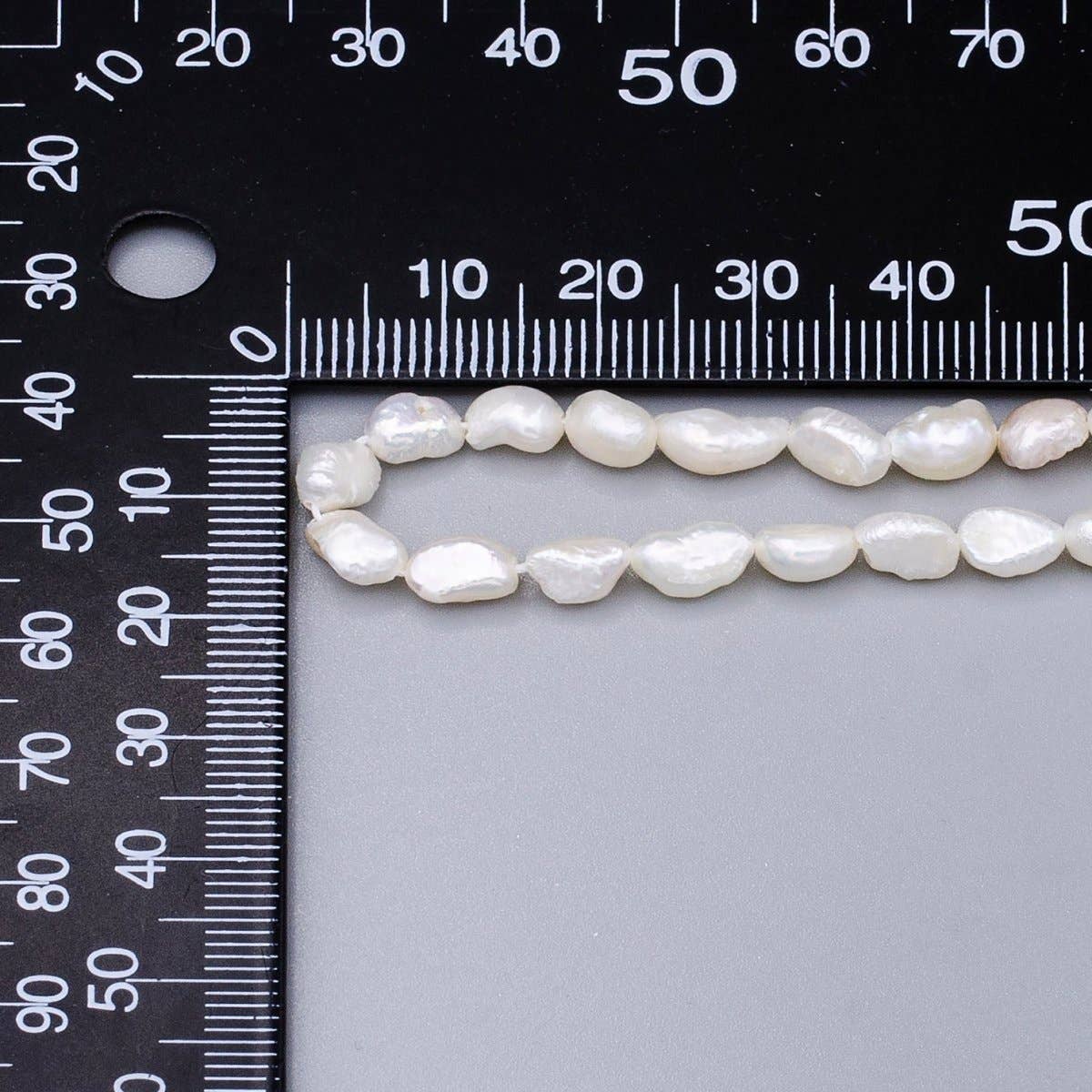 Aim Eternal - Wholesale Beads - 5mm Baroque Culture Natural White Freshwater Pearl Strand Jewelry Making | WA-1660 Clearance Pricing1