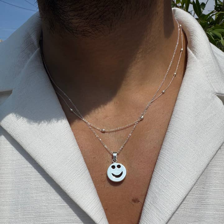 Christina Christi - Wholesale Jewelry - Men's - Sterling Silver Men's Layered Necklace Set – Handmade 9250