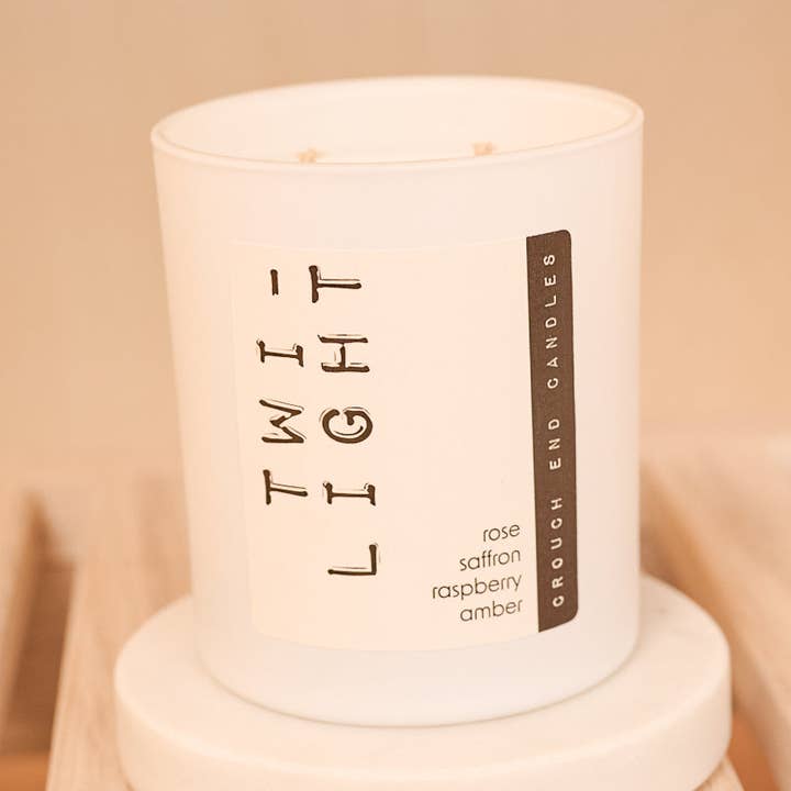 TWILIGHT rose, saffron, raspberry & amber candle for wholesale by Crouch End Candles