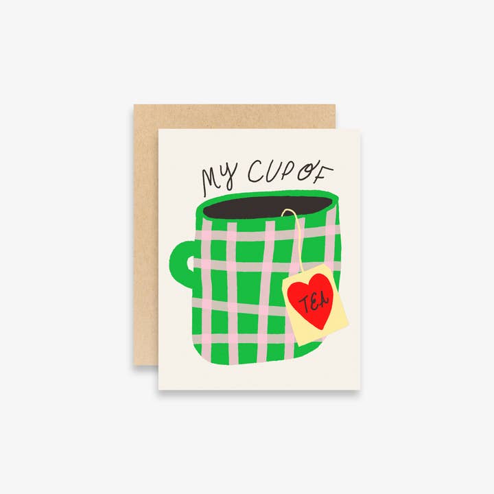 My Cup of Tea Card for wholesale by Fond Printed Goods