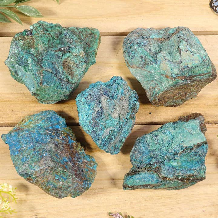 1 LB. Rough Chrysocolla Specimens for wholesale by Natures Artifacts Inc