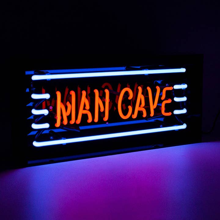 'Man Cave' Glass Neon Sign for wholesale by Locomocean Ltd